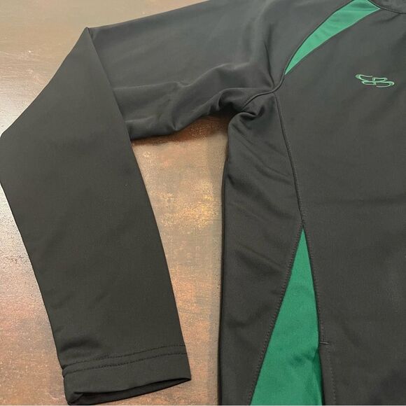 Boombah Zip Softball Cage Jacket Large Black Green - Picture 12 of 14